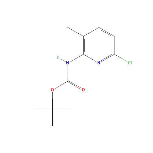 tert-butyl N-(6-chloro-3-methylpyridin-2-yl)carbamate (CAS: 679392-20-2) - Chemical Structure and Molecular Formula 
