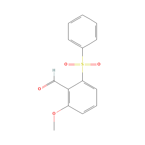 2-(benzenesulfonyl)-6-methoxybenzaldehyde (CAS: 1415042-60-2) - Chemical Structure and Molecular Formula 