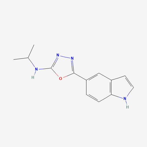 5-(1H-indol-5-yl)-N-propan-2-yl-1,3,4-oxadiazol-2-amine (CAS: 1401349-65-2) - Related Chemical Product