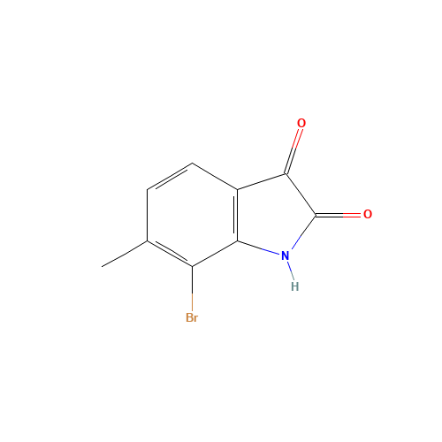 7-bromo-6-methyl-1H-indole-2,3-dione (CAS: 882679-16-5) - Chemical Structure and Molecular Formula 