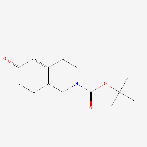 tert-butyl 5-methyl-6-oxo-1,3,4,7,8,8a-hexahydroisoquinoline-2-carboxylate (CAS: 1258440-70-8) - Chemical Structure and Molecular Formula 