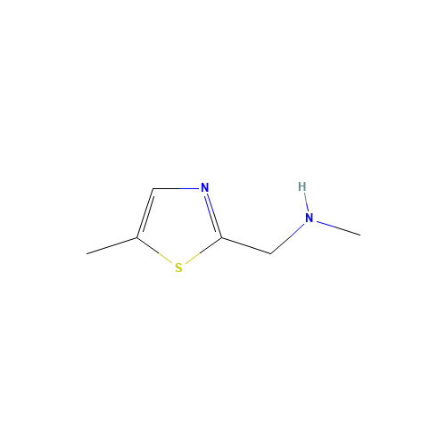 N-methyl-1-(5-methyl-1,3-thiazol-2-yl)methanamine (CAS: 921145-14-4) - Chemical Structure and Molecular Formula 