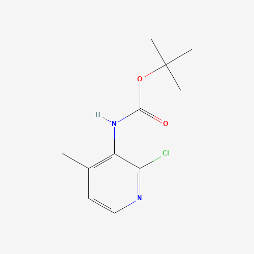tert-butyl N-(2-chloro-4-methylpyridin-3-yl)carbamate (CAS: 1353677-48-1) - Chemical Structure and Molecular Formula 