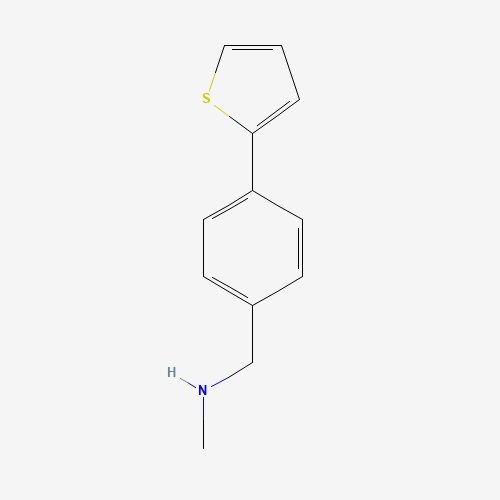 N-methyl-1-(4-thiophen-2-ylphenyl)methanamine (CAS: 850375-04-1) - Chemical Structure and Molecular Formula 