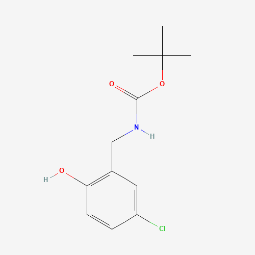 tert-butyl N-[(5-chloro-2-hydroxyphenyl)methyl]carbamate (CAS: 195517-88-5) - Chemical Structure and Molecular Formula 