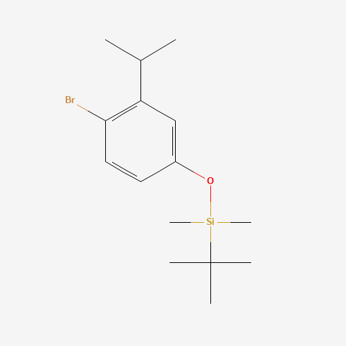 (4-bromo-3-propan-2-ylphenoxy)-tert-butyl-dimethylsilane (CAS: 345965-84-6) - Chemical Structure and Molecular Formula 