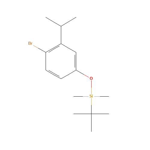 (4-bromo-3-propan-2-ylphenoxy)-tert-butyl-dimethylsilane (CAS: 345965-84-6) - Chemical Structure and Molecular Formula 