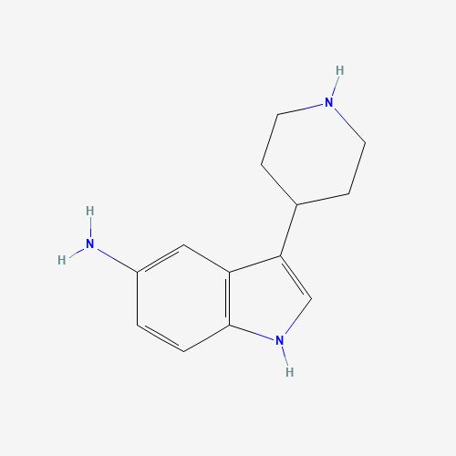 3-piperidin-4-yl-1H-indol-5-amine (CAS: 955385-35-0) - Chemical Structure and Molecular Formula 