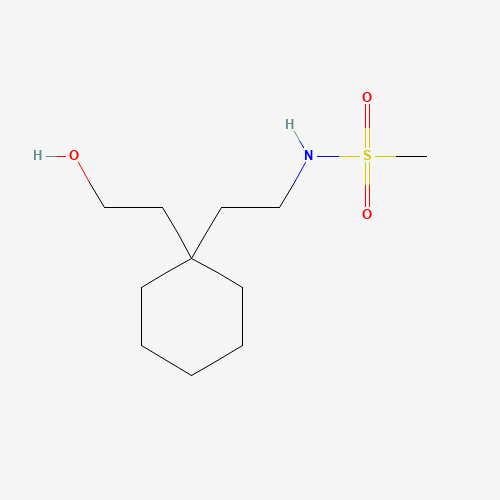 N-[2-[1-(2-hydroxyethyl)cyclohexyl]ethyl]methanesulfonamide (CAS: 518285-51-3) - Chemical Structure and Molecular Formula 
