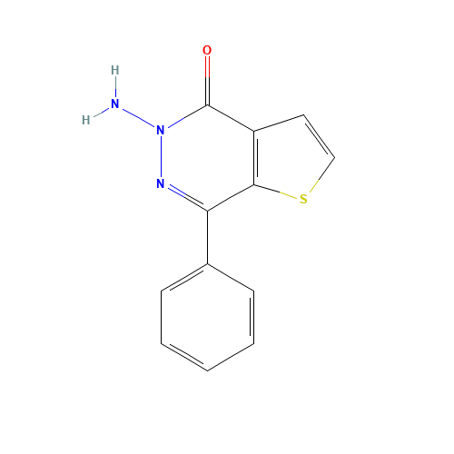 5-amino-7-phenylthieno[2,3-d]pyridazin-4-one (CAS: 1309195-34-3) - Chemical Structure and Molecular Formula 