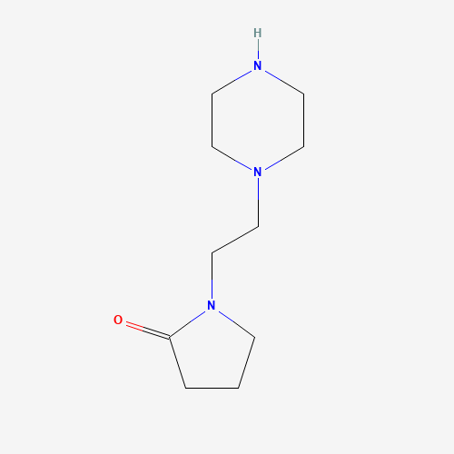 1-(2-piperazin-1-ylethyl)pyrrolidin-2-one (CAS: 105522-40-5) - Chemical Structure and Molecular Formula 