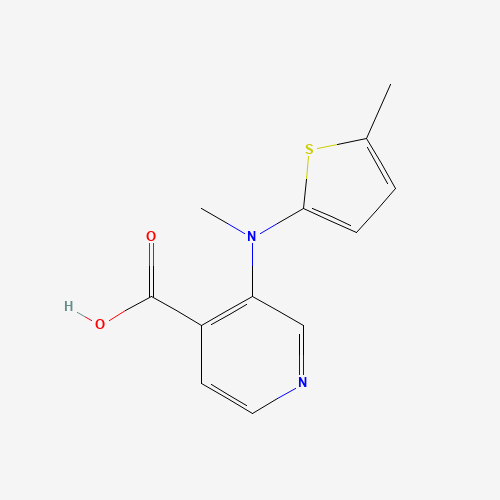 3-[methyl-(5-methylthiophen-2-yl)amino]pyridine-4-carboxylic acid (CAS: 1461602-85-6) - Chemical Structure and Molecular Formula 