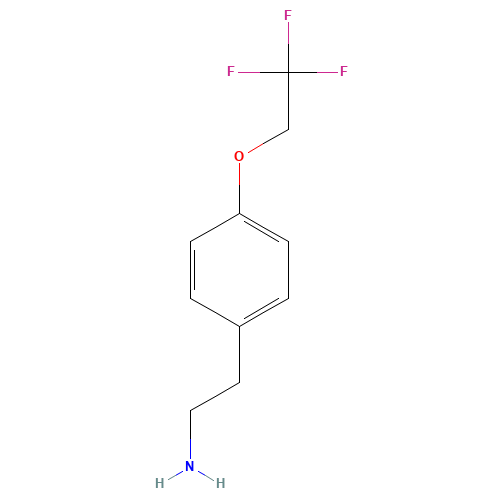 2-[4-(2,2,2-trifluoroethoxy)phenyl]ethanamine (CAS: 170015-96-0) - Chemical Structure and Molecular Formula 