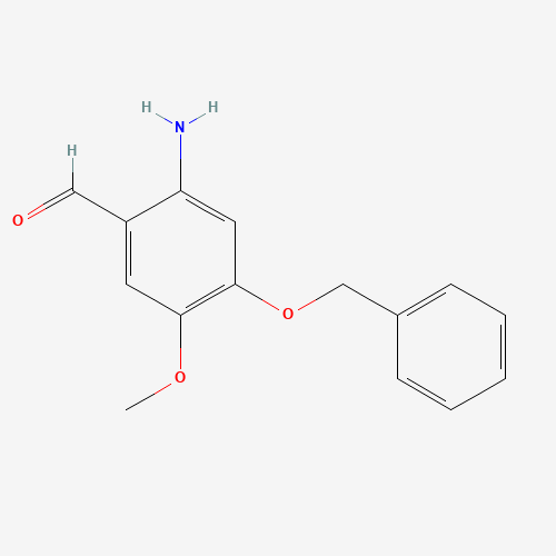 2-amino-5-methoxy-4-phenylmethoxybenzaldehyde (CAS: 82583-95-7) - Chemical Structure and Molecular Formula 