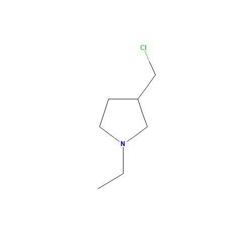 3-(chloromethyl)-1-ethylpyrrolidine (CAS: 98338-34-2) - Chemical Structure and Molecular Formula 
