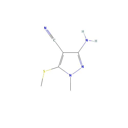 3-amino-1-methyl-5-methylsulfanylpyrazole-4-carbonitrile (CAS: 151291-05-3) - Related Chemical Product