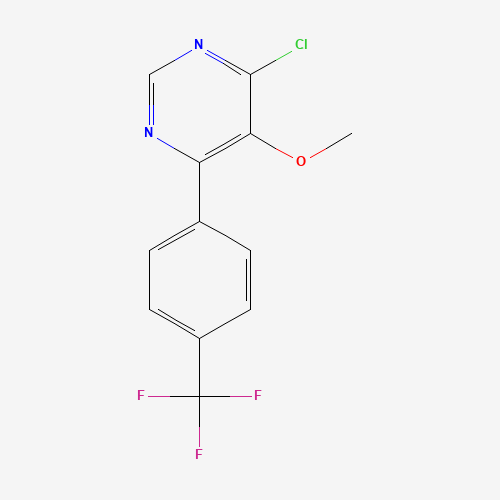 4-chloro-5-methoxy-6-[4-(trifluoromethyl)phenyl]pyrimidine (CAS: 697739-40-5) - Chemical Structure and Molecular Formula 