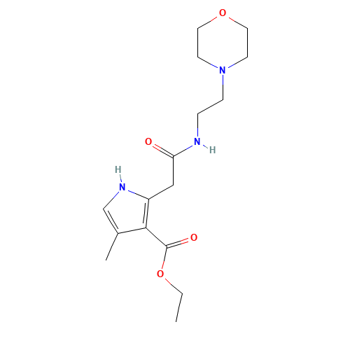 ethyl 4-methyl-2-[2-(2-morpholin-4-ylethylamino)-2-oxoethyl]-1H-pyrrole-3-carboxylate (CAS: 945381-67-9) - Related Chemical Product