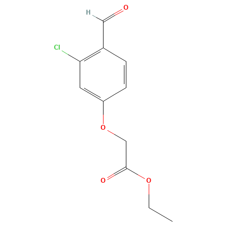 ethyl 2-(3-chloro-4-formylphenoxy)acetate (CAS: 16272-99-4) - Chemical Structure and Molecular Formula 