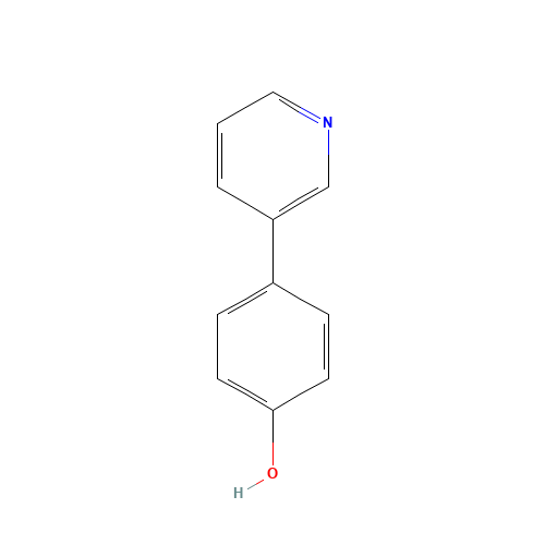 4-pyridin-3-ylphenol (CAS: 68223-13-2) - Chemical Structure and Molecular Formula 