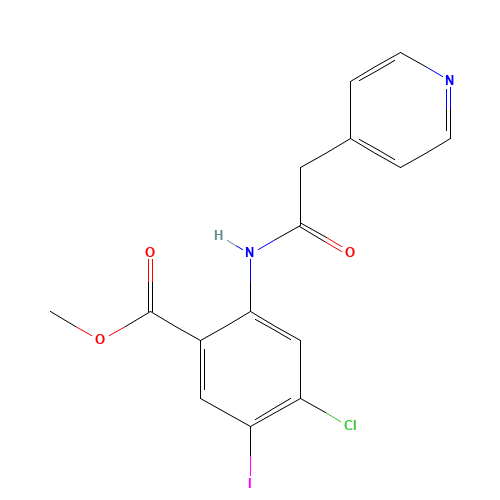 methyl 4-chloro-5-iodo-2-[(2-pyridin-4-ylacetyl)amino]benzoate (CAS: 1398336-40-7) - Related Chemical Product