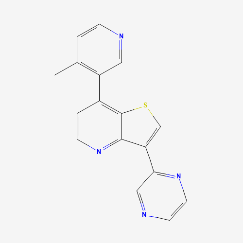 7-(4-methylpyridin-3-yl)-3-pyrazin-2-ylthieno[3,2-b]pyridine (CAS: 1428880-83-4) - Chemical Structure and Molecular Formula 