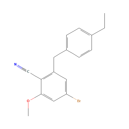 4-bromo-2-[(4-ethylphenyl)methyl]-6-methoxybenzonitrile (CAS: 1022983-70-5) - Related Chemical Product