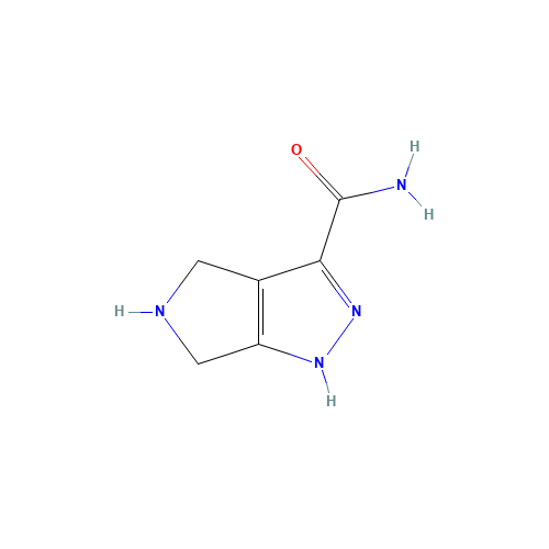 1,4,5,6-tetrahydropyrrolo[3,4-c]pyrazole-3-carboxamide (CAS: 1329996-86-2) - Chemical Structure and Molecular Formula 