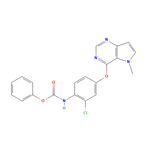 phenyl N-[2-chloro-4-(5-methylpyrrolo[3,2-d]pyrimidin-4-yl)oxyphenyl]carbamate (CAS: 919278-27-6) - Related Chemical Product