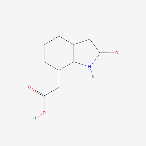 2-(2-oxo-1,3,3a,4,5,6,7,7a-octahydroindol-7-yl)acetic acid (CAS: 99323-62-3) - Chemical Structure and Molecular Formula 