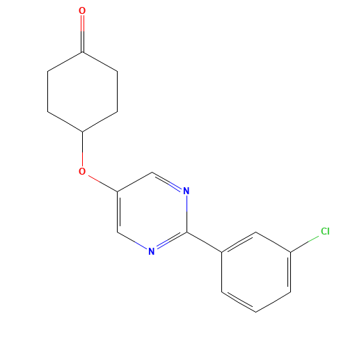 4-[2-(3-chlorophenyl)pyrimidin-5-yl]oxycyclohexan-1-one (CAS: 1314391-45-1) - Related Chemical Product