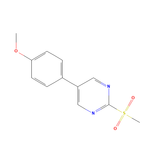 5-(4-methoxyphenyl)-2-methylsulfonylpyrimidine (CAS: 31408-45-4) - Chemical Structure and Molecular Formula 
