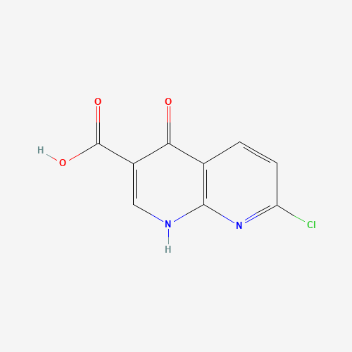 7-chloro-4-oxo-1H-1,8-naphthyridine-3-carboxylic acid (CAS: 54563-42-7) - Chemical Structure and Molecular Formula 
