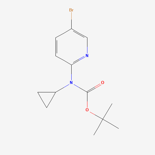 tert-butyl N-(5-bromopyridin-2-yl)-N-cyclopropylcarbamate (CAS: 1319257-51-6) - Chemical Structure and Molecular Formula 