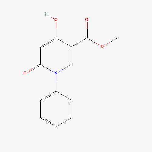 methyl 4-hydroxy-6-oxo-1-phenylpyridine-3-carboxylate (CAS: 80421-15-4) - Chemical Structure and Molecular Formula 