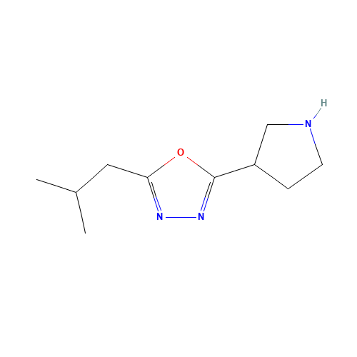 2-(2-methylpropyl)-5-pyrrolidin-3-yl-1,3,4-oxadiazole (CAS: 1225218-56-3) - Related Chemical Product