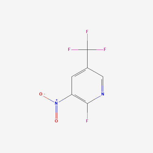 2-fluoro-3-nitro-5-(trifluoromethyl)pyridine (CAS: 72587-16-7) - Chemical Structure and Molecular Formula 