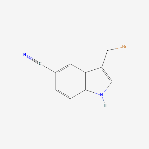 3-(bromomethyl)-1H-indole-5-carbonitrile (CAS: 1400279-91-5) - Chemical Structure and Molecular Formula 