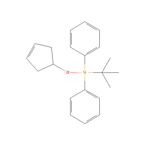 tert-butyl-cyclopent-3-en-1-yloxy-diphenylsilane (CAS: 182801-94-1) - Chemical Structure and Molecular Formula 