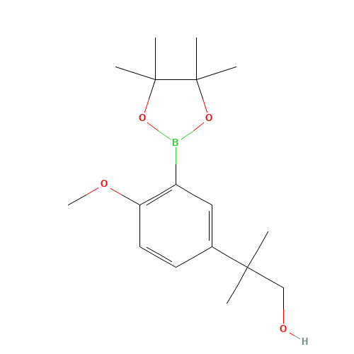 2-[4-methoxy-3-(4,4,5,5-tetramethyl-1,3,2-dioxaborolan-2-yl)phenyl]-2-methylpropan-1-ol (CAS: 944280-14-2) - Related Chemical Product