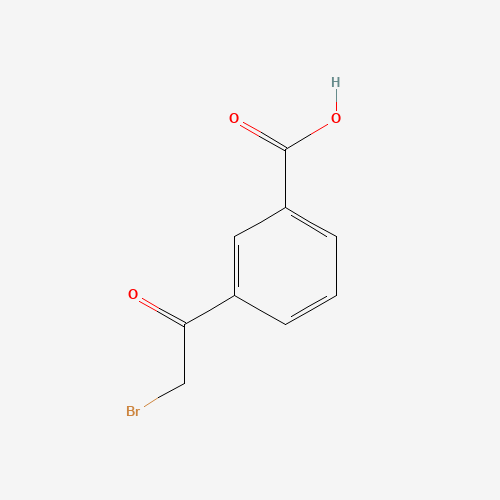 3-(2-bromoacetyl)benzoic acid (CAS: 62423-73-8) - Chemical Structure and Molecular Formula 