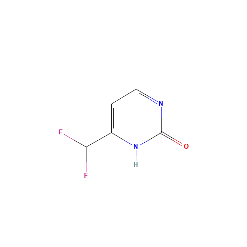 6-(difluoromethyl)-1H-pyrimidin-2-one (CAS: 1522243-39-5) - Chemical Structure and Molecular Formula 