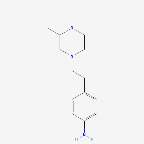 4-[2-(3,4-dimethylpiperazin-1-yl)ethyl]aniline (CAS: 837422-04-5) - Chemical Structure and Molecular Formula 