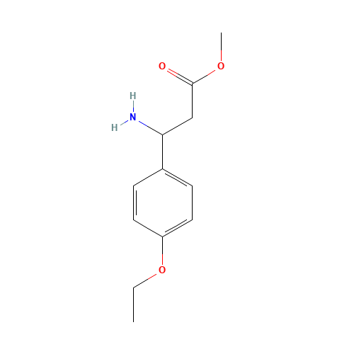 methyl 3-amino-3-(4-ethoxyphenyl)propanoate (CAS: 700350-68-1) - Chemical Structure and Molecular Formula 