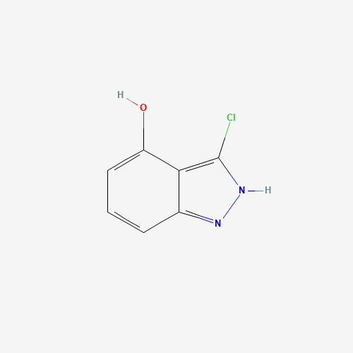 3-chloro-1,2-dihydroindazol-4-one (CAS: 1246307-72-1) - Chemical Structure and Molecular Formula 