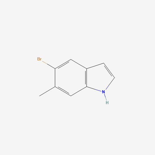 5-bromo-6-methyl-1H-indole (CAS: 1000343-13-4) - Chemical Structure and Molecular Formula 