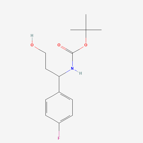 tert-butyl N-[1-(4-fluorophenyl)-3-hydroxypropyl]carbamate (CAS: 862466-16-8) - Related Chemical Product