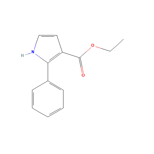 ethyl 2-phenyl-1H-pyrrole-3-carboxylate (CAS: 38597-58-9) - Chemical Structure and Molecular Formula 