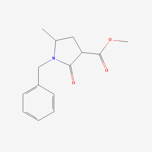 methyl 1-benzyl-5-methyl-2-oxopyrrolidine-3-carboxylate (CAS: 1224433-85-5) - Chemical Structure and Molecular Formula 