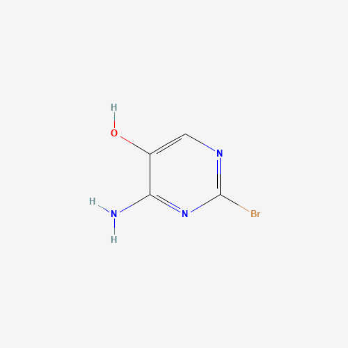 4-amino-2-bromopyrimidin-5-ol (CAS: 1223580-14-0) - Chemical Structure and Molecular Formula 